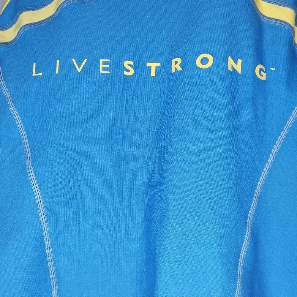 Nike Fit Dry Blue and Yellow LIVESTRONG Racerback Athletic Tank Top